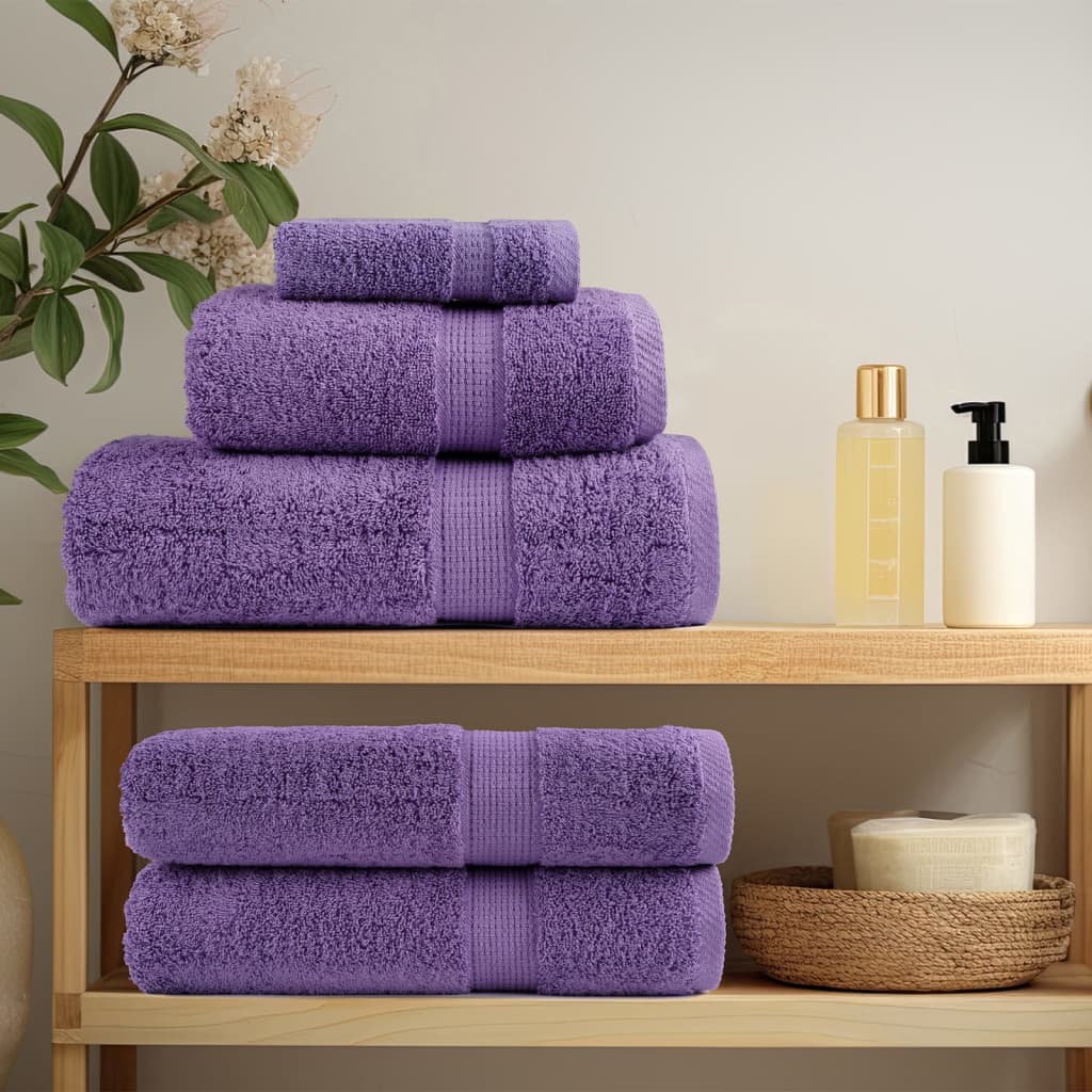 Asciugamani Premium SOLUND 2 pz Viola 30x30 cm 600 g/m²