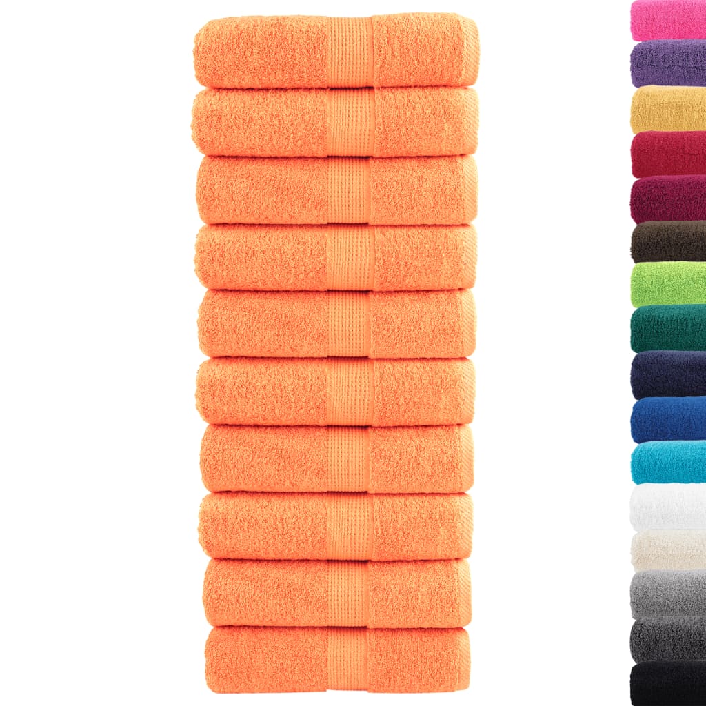Asciugamani Premium SOLUND 10 pz Arancione 30x30 cm 600 g/m²