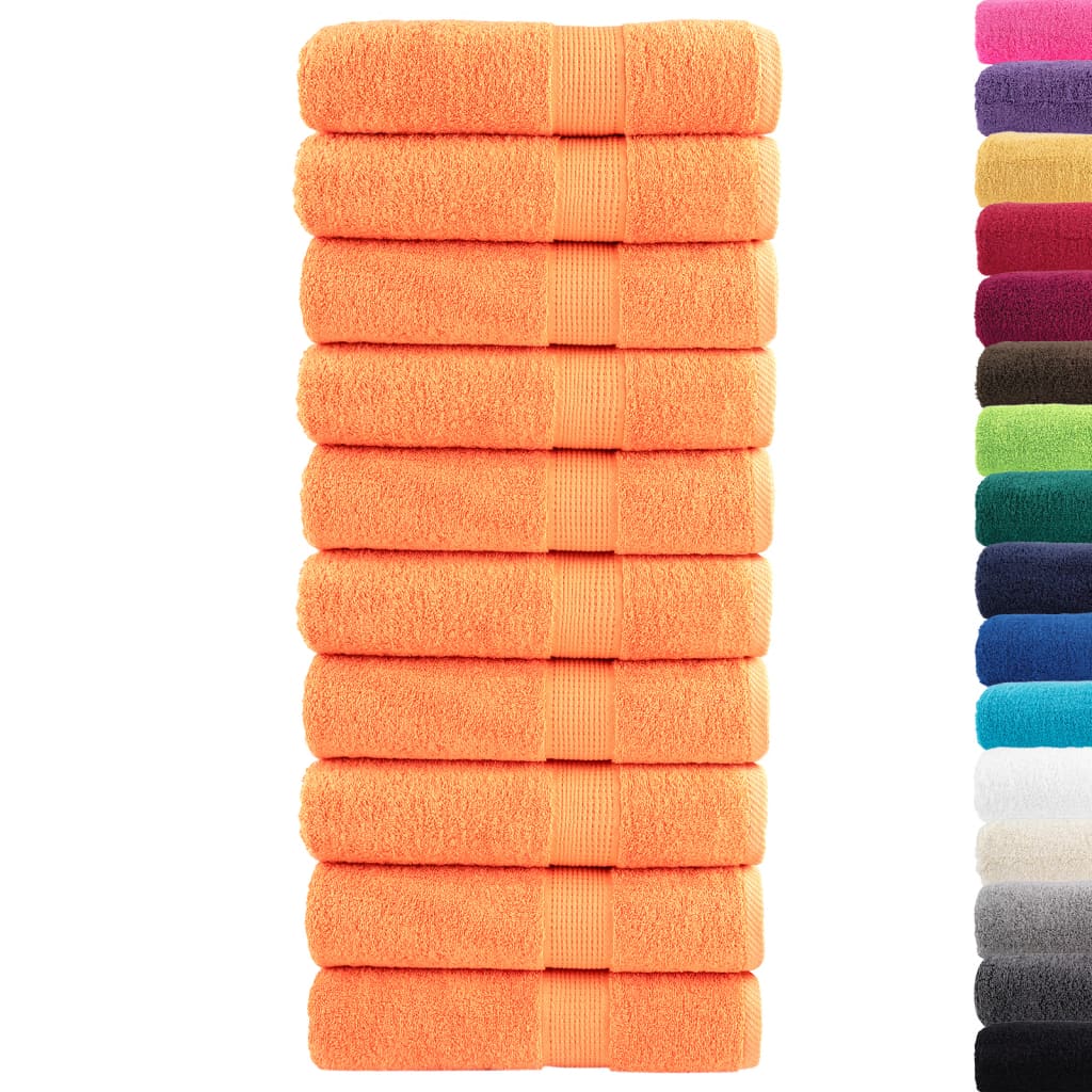 Asciugamani Doccia SOLUND 10 pz Arancioni 70x140cm 600g/m²