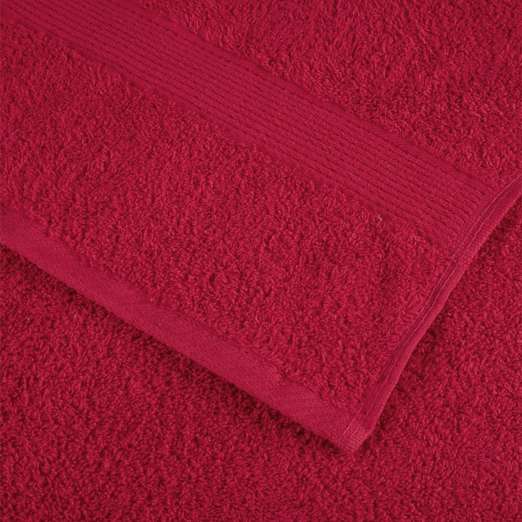 Asciugamani per Ospiti SOLUND 4 pz Rossi 30x50 cm 600 g/m²