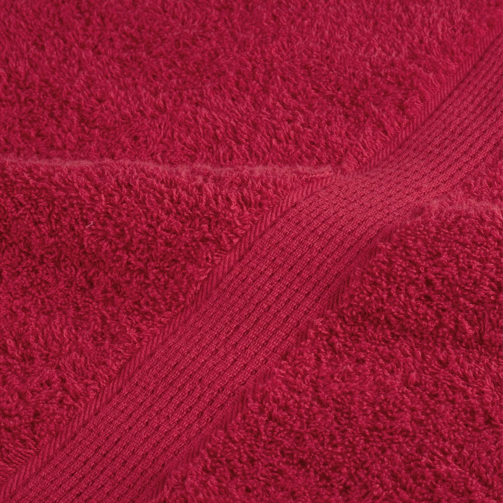 Asciugamani per Ospiti SOLUND 10pz Rossi 30x50 cm 600 g/m²