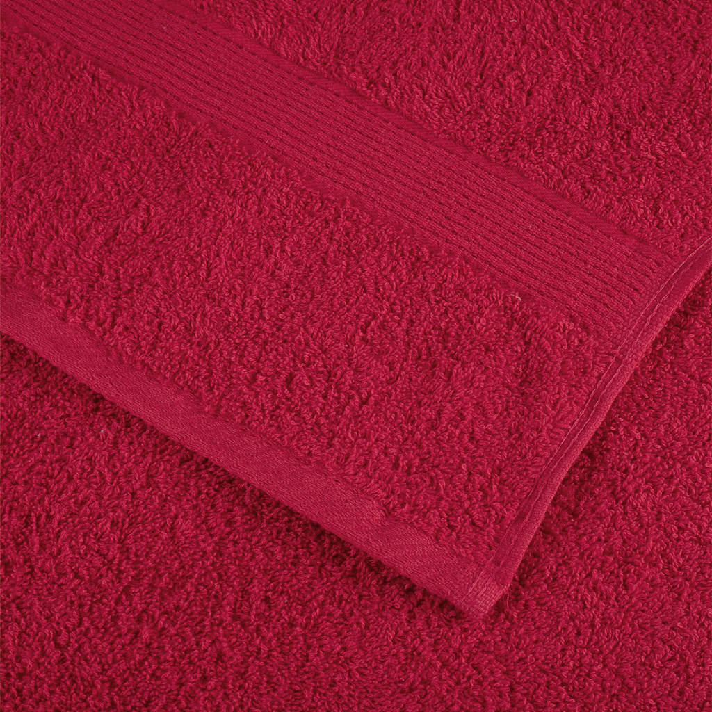 Asciugamani da bagno Premium SOLUND 4 pezzi Rosso 100x150 cm 600 g/m²
