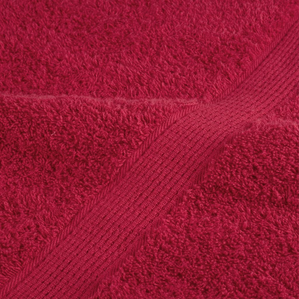 Asciugamani da bagno Premium SOLUND 10 pz Rosso 100x150 cm 600 g/m²