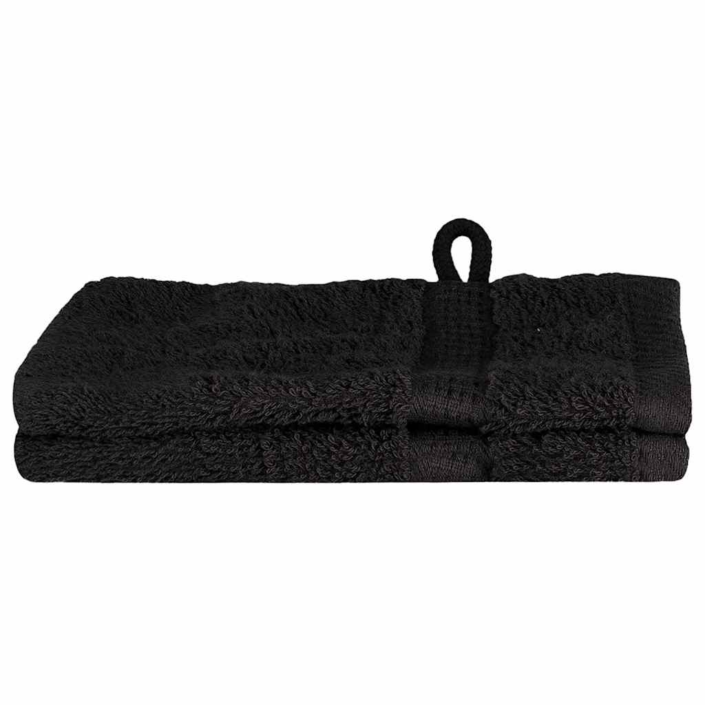 Asciugamano per Ospiti SOLUND 2 pz Nero 15 x 21 cm 550 gsm