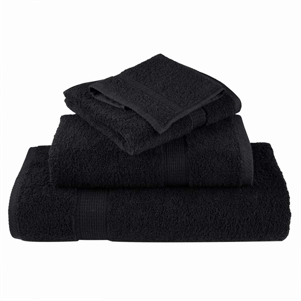 Asciugamano per Ospiti SOLUND 2 pz Nero 15 x 21 cm 550 gsm
