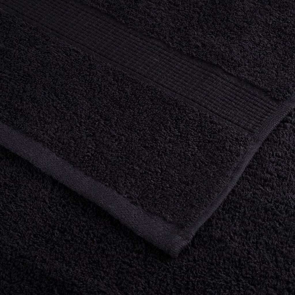 Asciugamano per Ospiti SOLUND 2 pz Nero 15 x 21 cm 550 gsm
