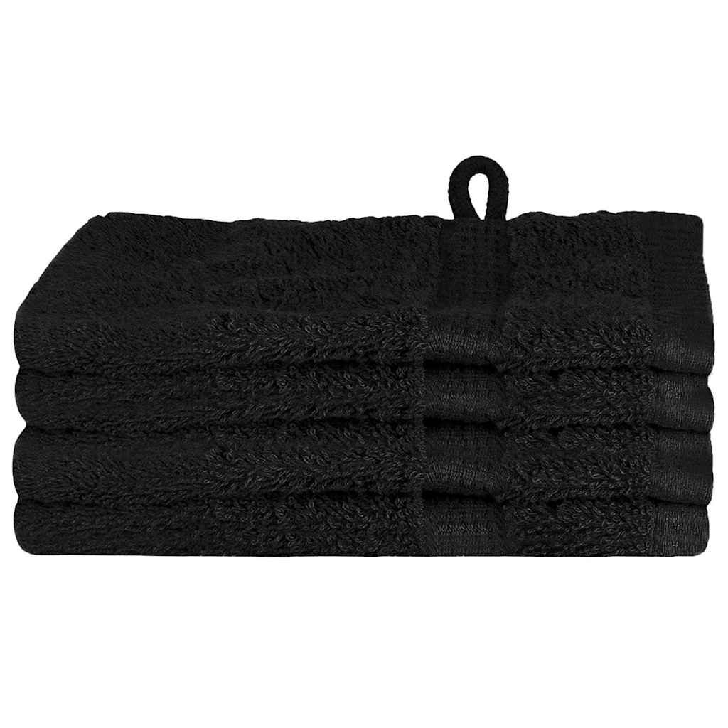 Asciugamano per Ospiti SOLUND 4 pz Nero 15 x 21 cm 550 gsm