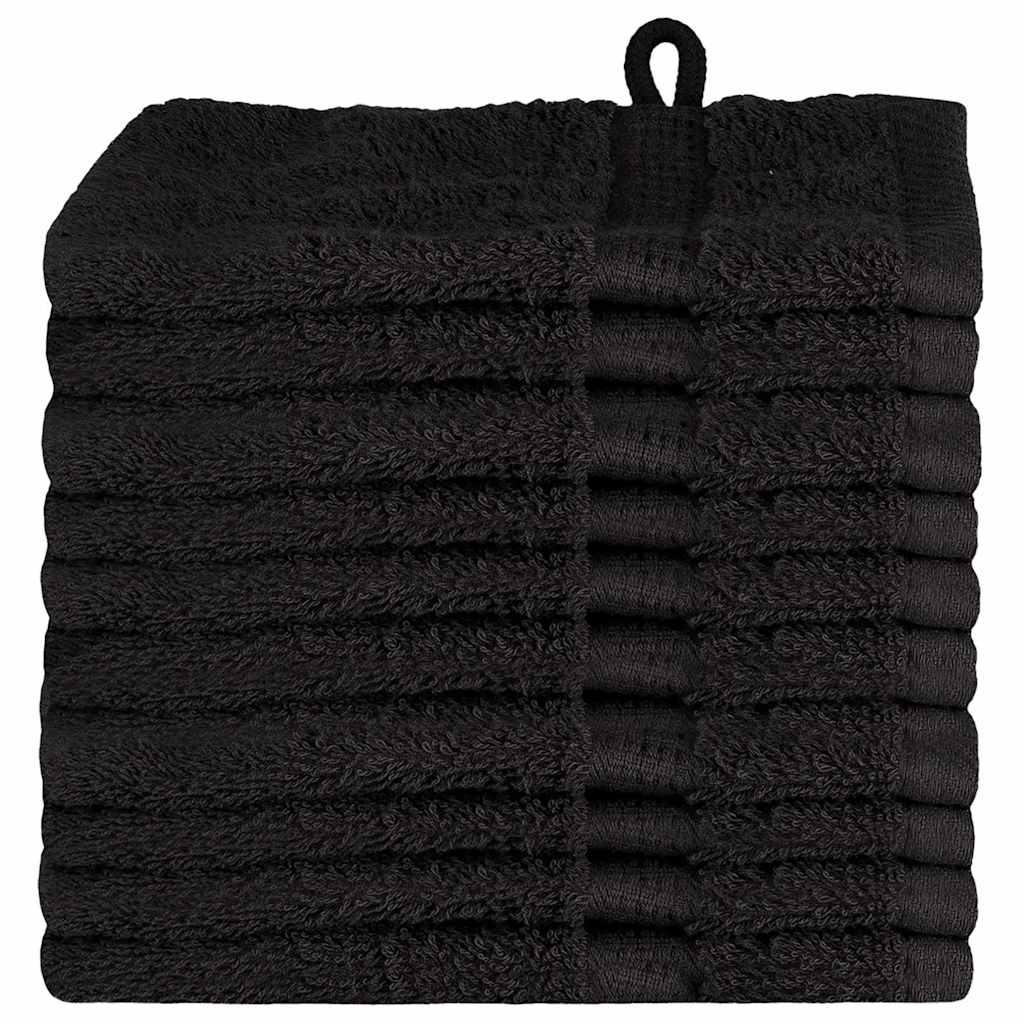 Asciugamano per Ospiti SOLUND 10 pz Nero 15 x 21 cm 550 gsm