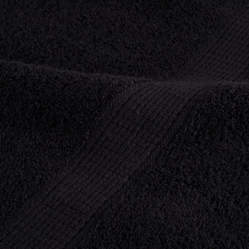 Asciugamano per Ospiti SOLUND 10 pz Nero 15 x 21 cm 550 gsm