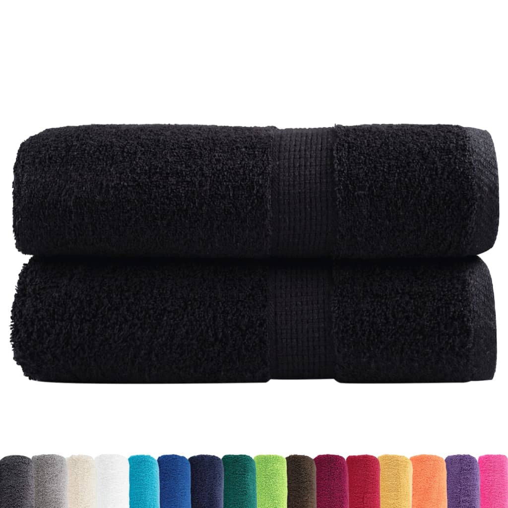 Asciugamani Premium SOLUND 2 pz Nero 30x30 cm 600 g/m²