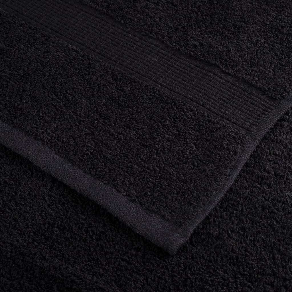Asciugamani da bagno Premium SOLUND 2 pz Nero 100x150 cm 600 g/m²