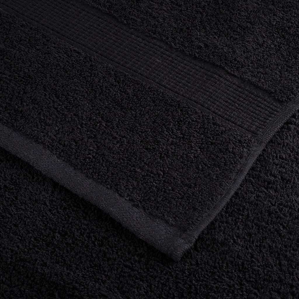 Asciugamani SOLUND 2 pz Neri 100x200 cm 600 g/m²