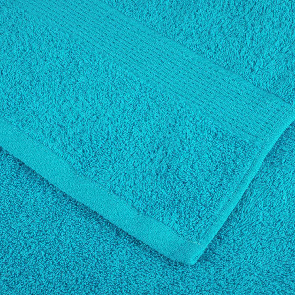 Asciugamano per Ospiti SOLUND 4 pz Turchese 15 x 21 cm 550 gsm