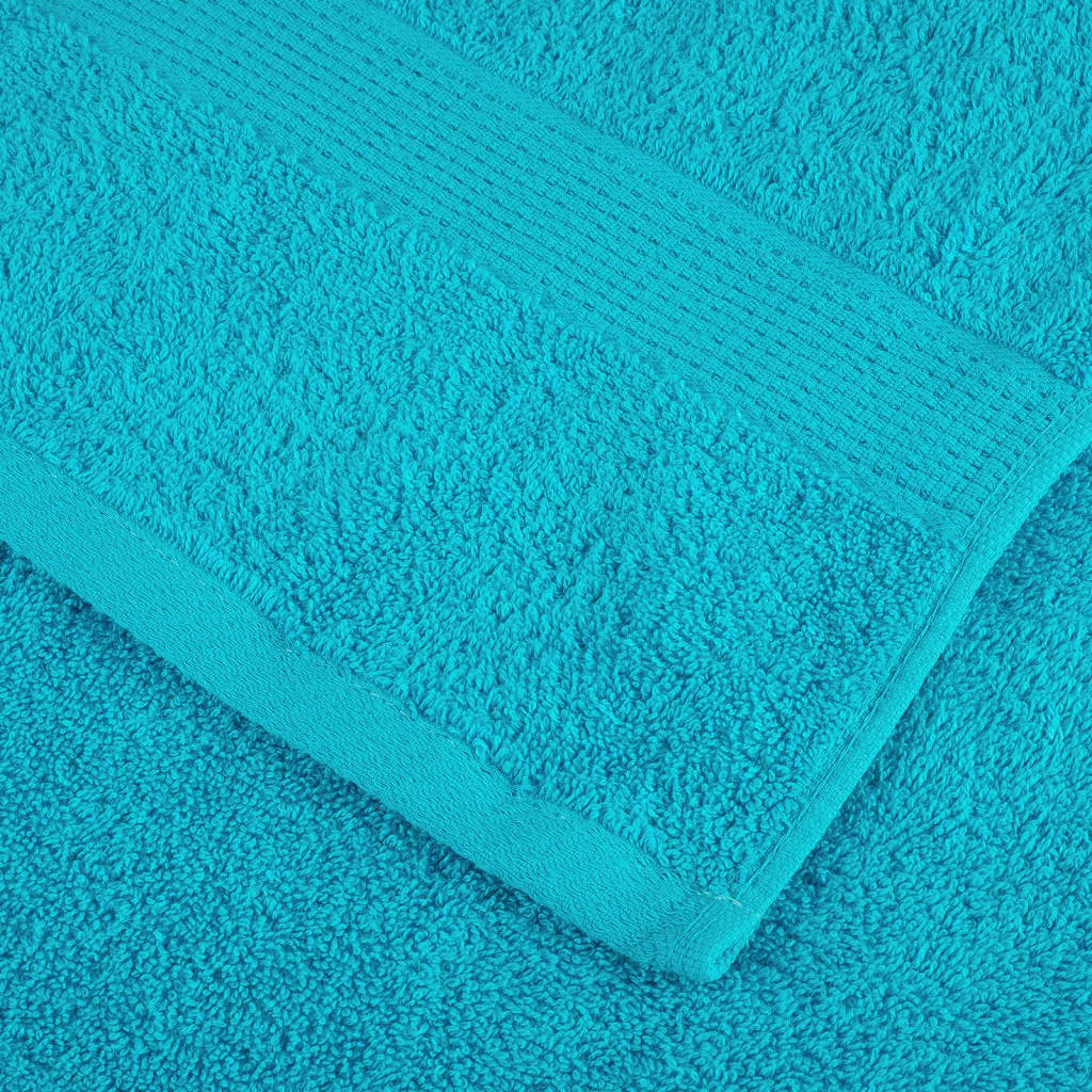 Asciugamani da bagno Premium SOLUND 4 pz Turchese 100x150 cm 600 g/m²