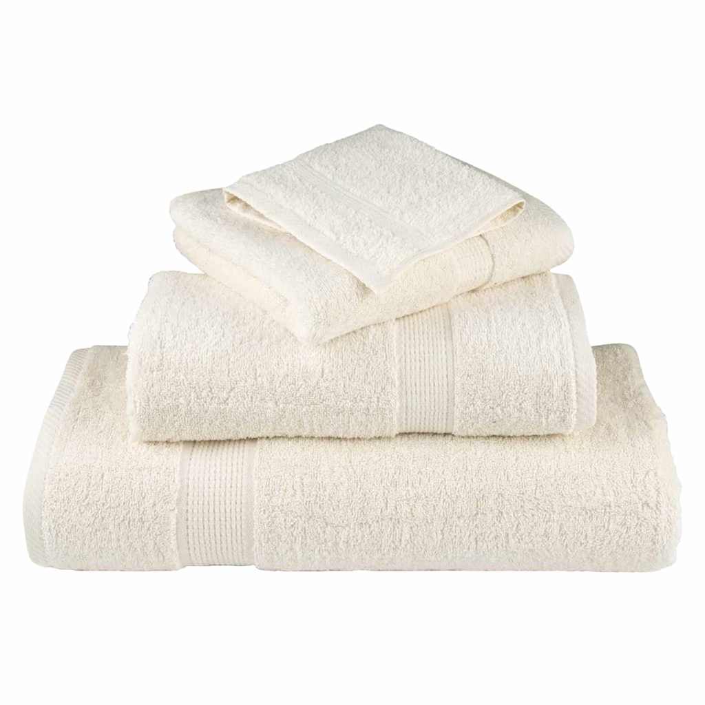 Asciugamano per Ospiti SOLUND 10 pz Crema 15 x 21 cm 550 gsm