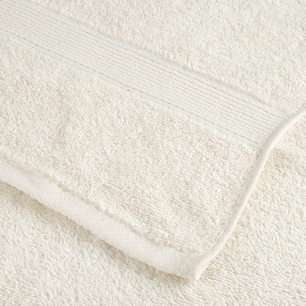 Asciugamani per Ospiti SOLUND 4 pz Crema 30x50 cm 600 g/m²