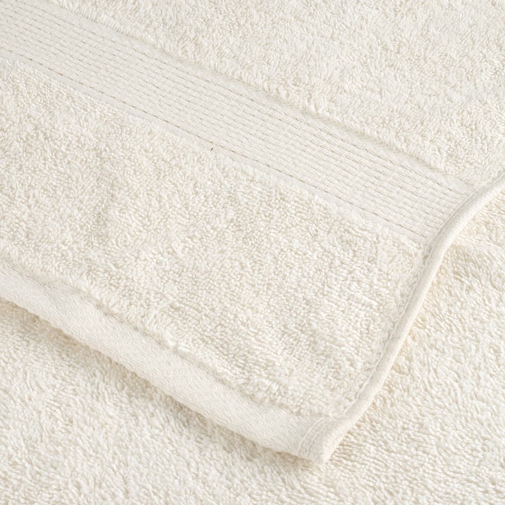 Asciugamani Premium SOLUND 4 pz Crema 50x100 cm 600 g/m²