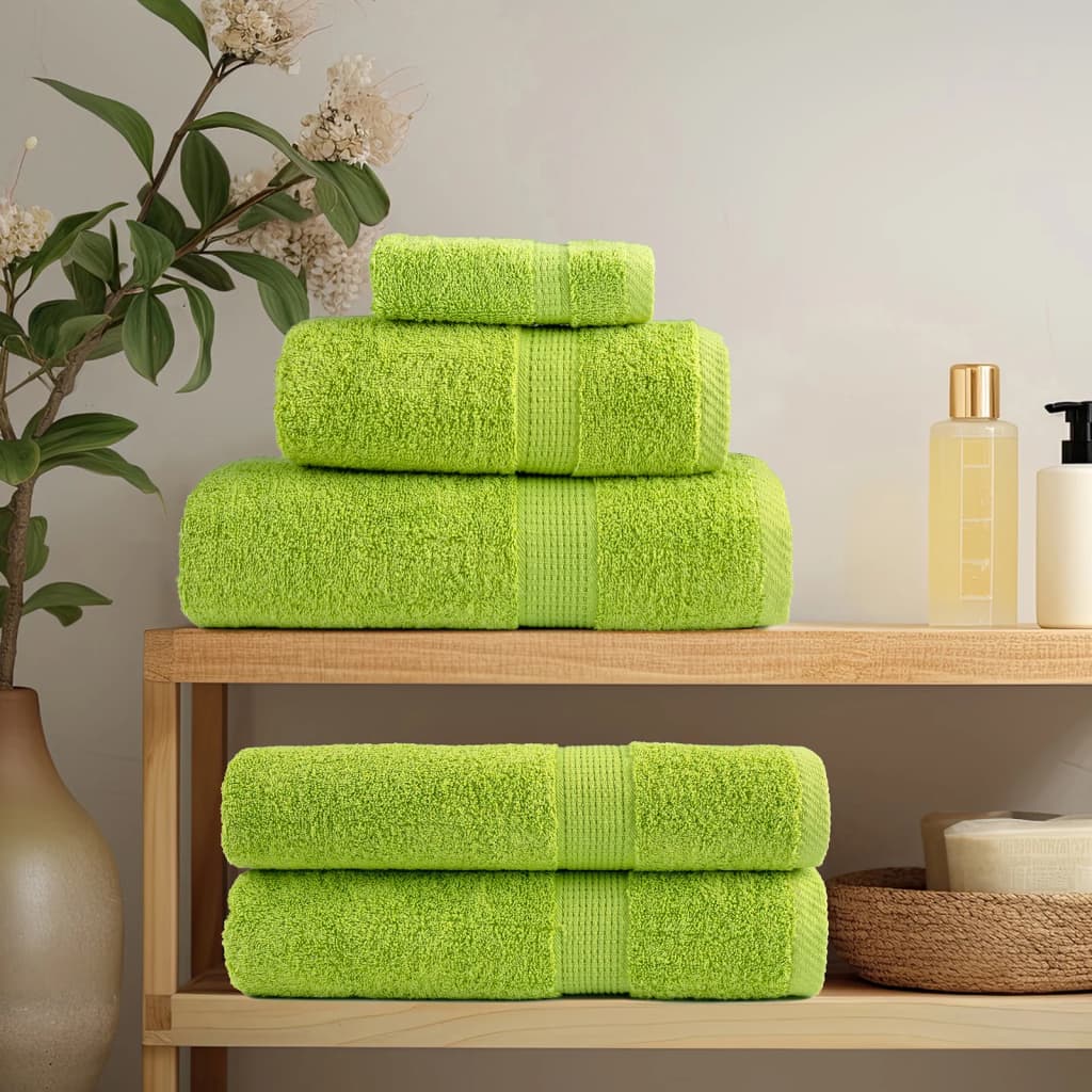 Asciugamani per Ospiti SOLUND 4 pz Verdi 30x50 cm 600g sm