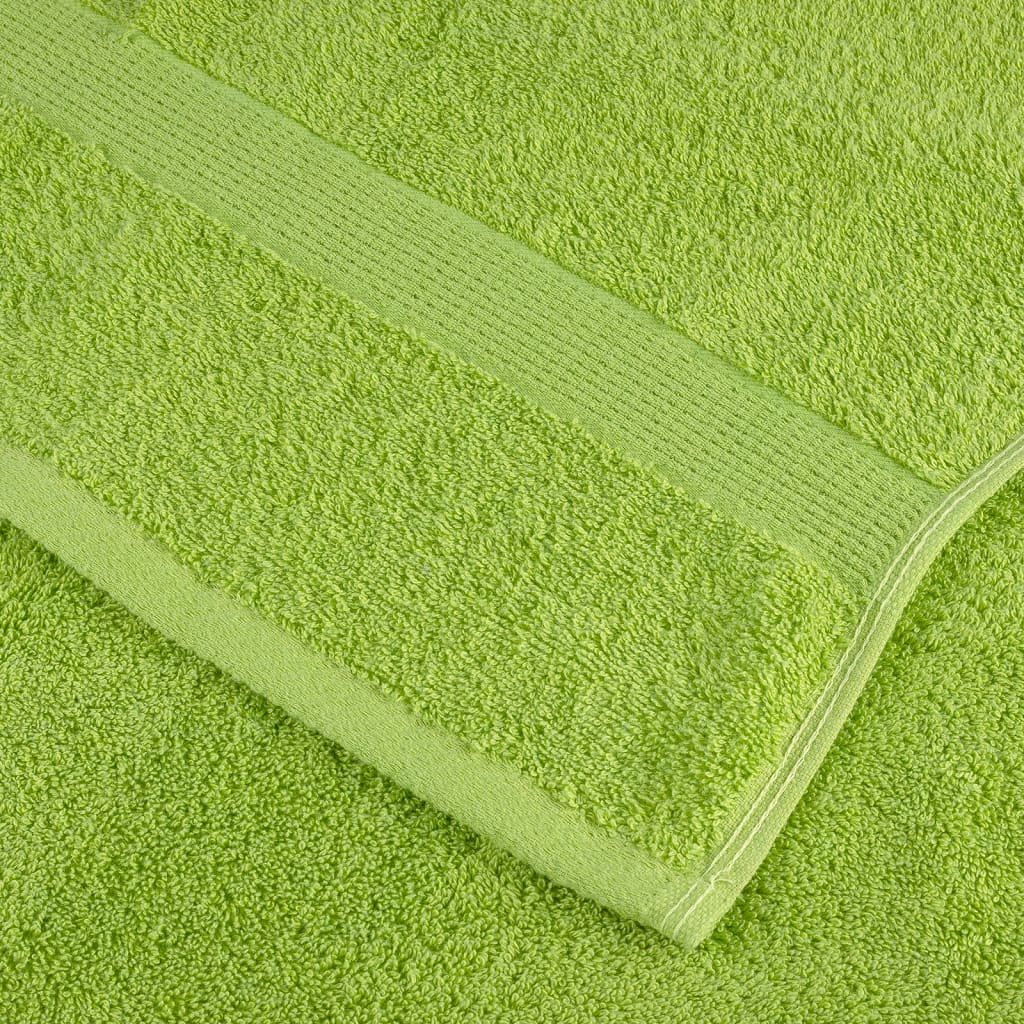 Asciugamani da bagno Premium SOLUND 10 pz Verde mela 100x150 cm 600 g/m²