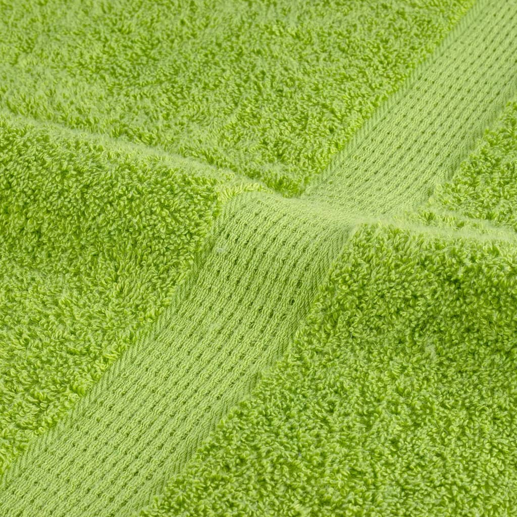 Asciugamani da bagno Premium SOLUND 10 pz Verde mela 100x150 cm 600 g/m²