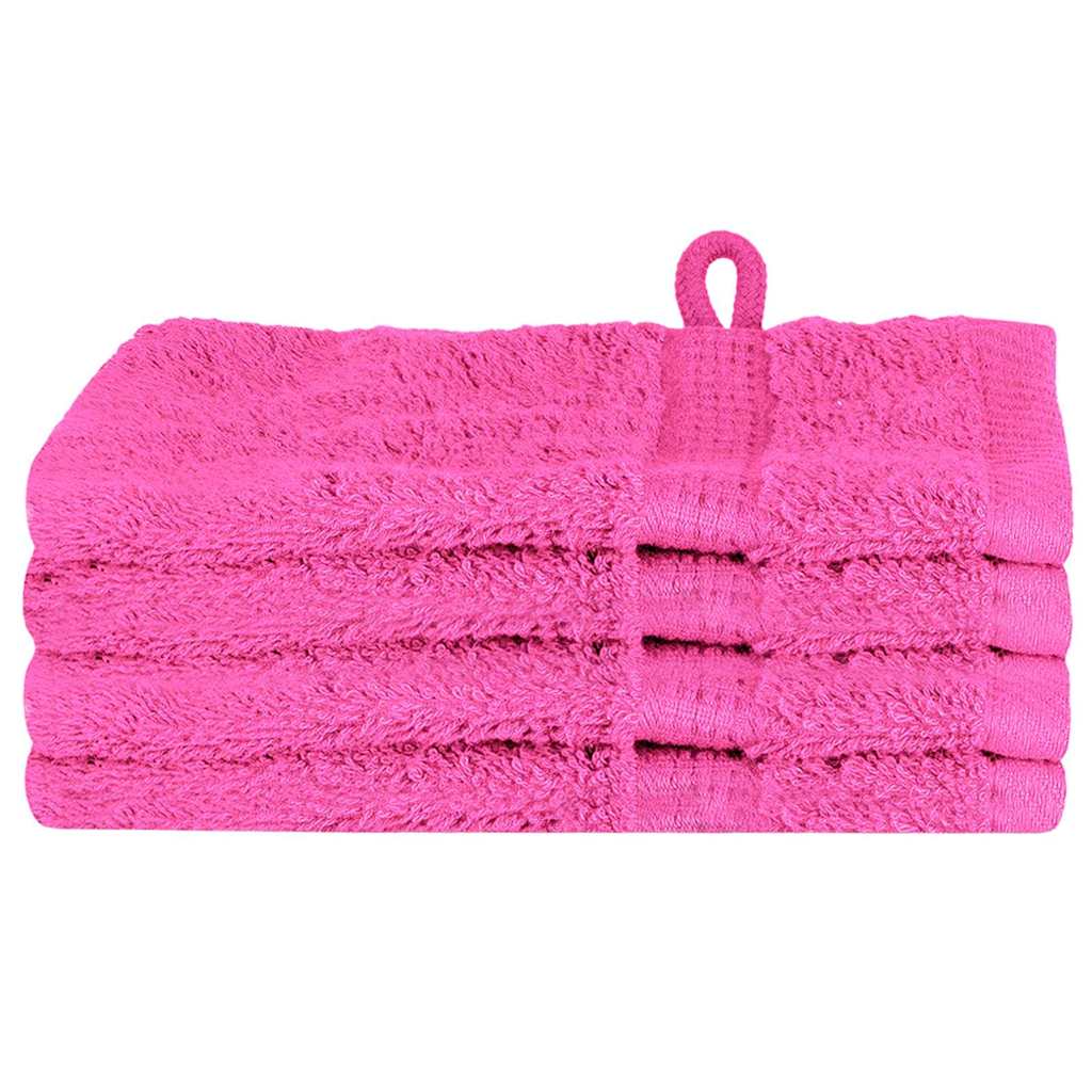 Asciugamano per Ospiti SOLUND 4 pz Rosa 15 x 21 cm 550 gsm