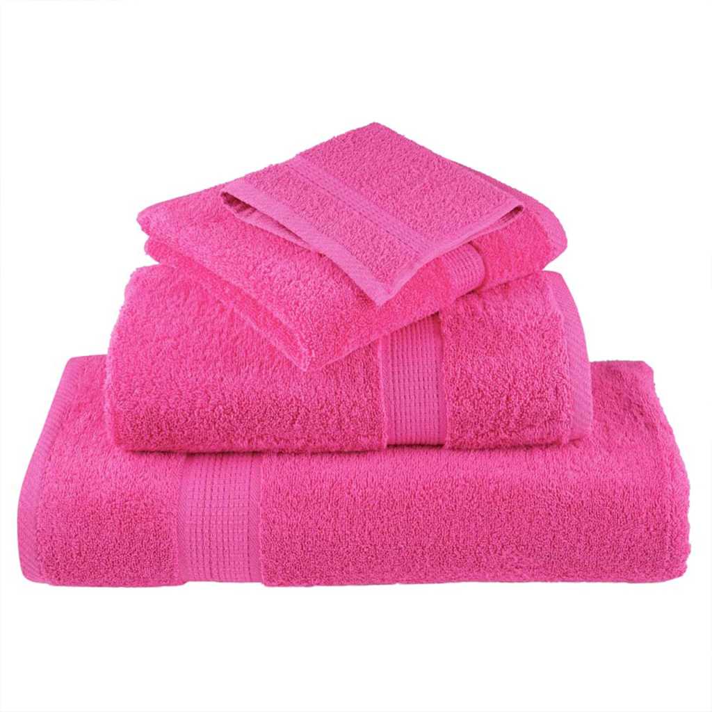 Asciugamano per Ospiti SOLUND 10 pz Rosa 15 x 21 cm 550 gsm