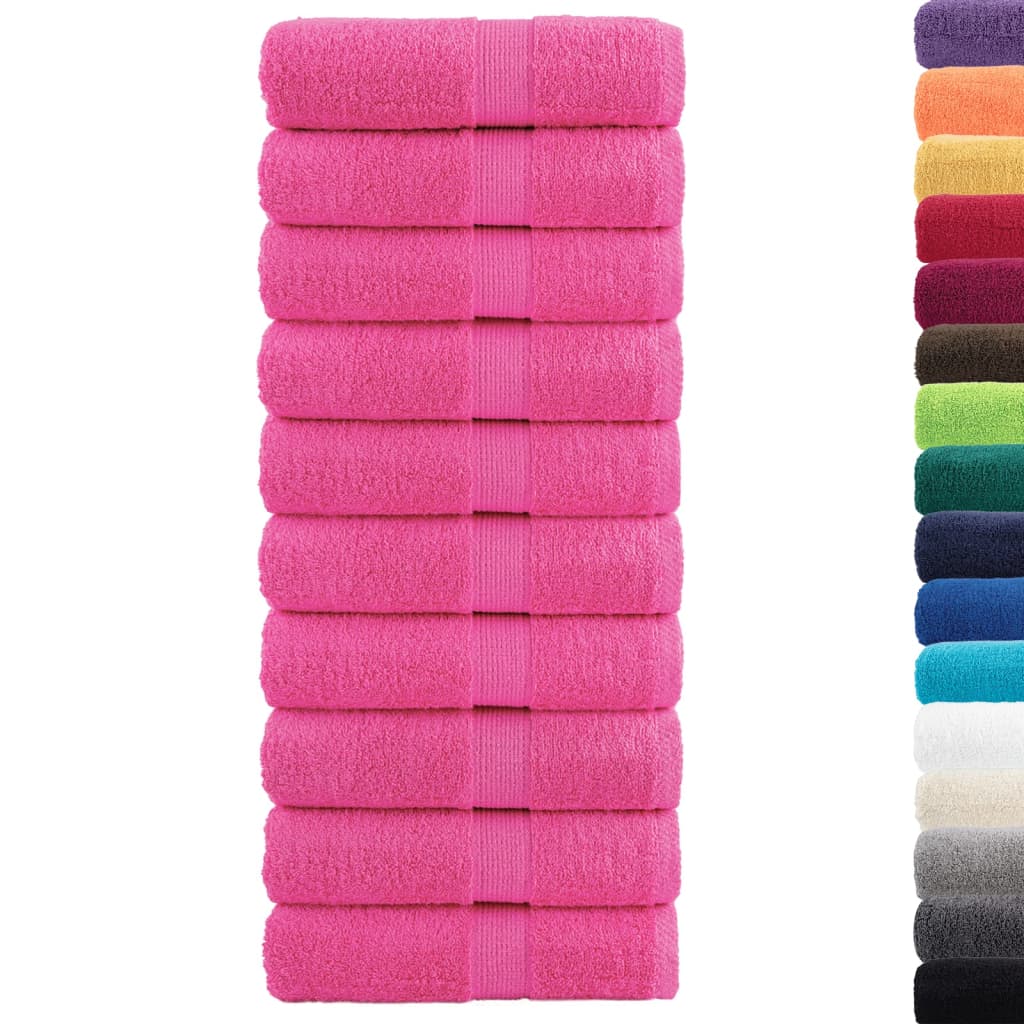 Asciugamani per Ospiti SOLUND 10 pz Rosa 30x50 cm 600 g/m²