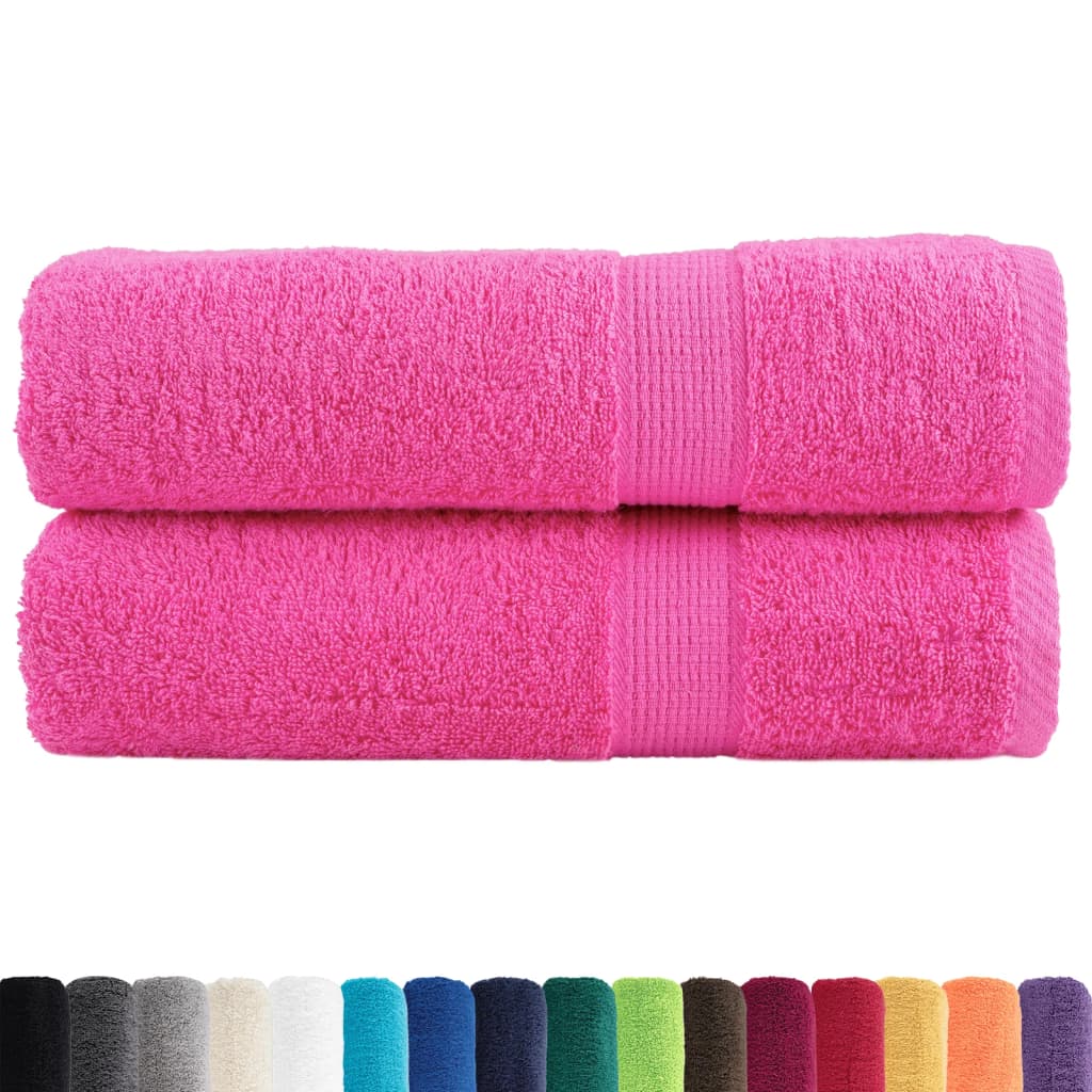 Asciugamani Premium SOLUND 2 pz Rosa 50x100 cm 600 g/m²