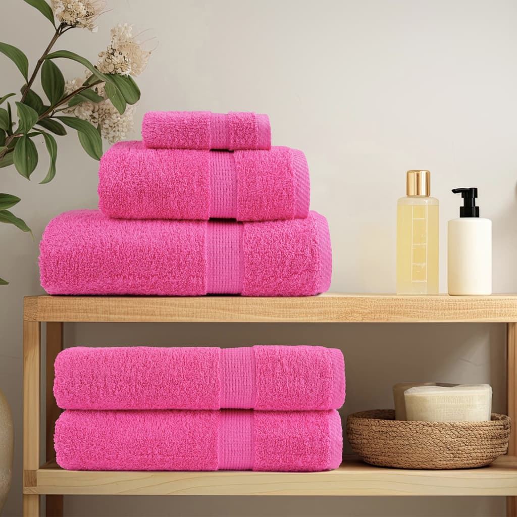 Asciugamani Premium SOLUND 2 pz Rosa 50x100 cm 600 g/m²