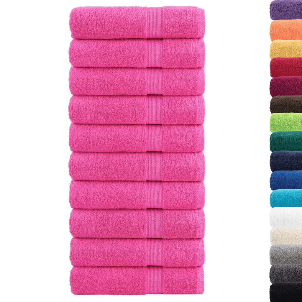 Asciugamani da bagno Premium SOLUND 10 pz Rosa 100x150 cm 600 g/m²