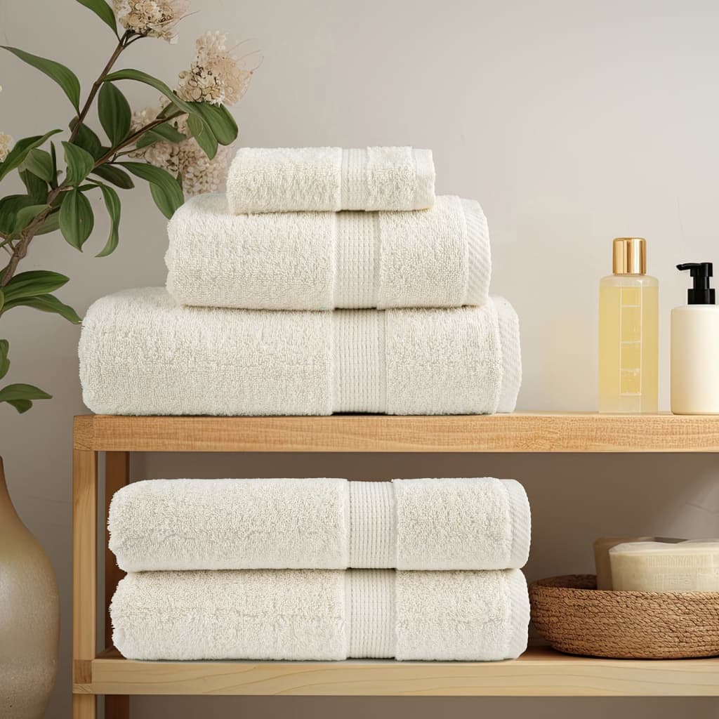 Set ASciugamani SOLUND 8 pz Crema 600 gsm