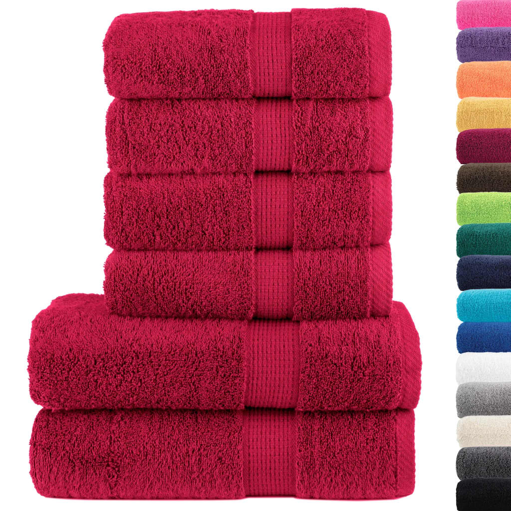Set ASciugamani SOLUND 6 pz Rossi 600 gsm