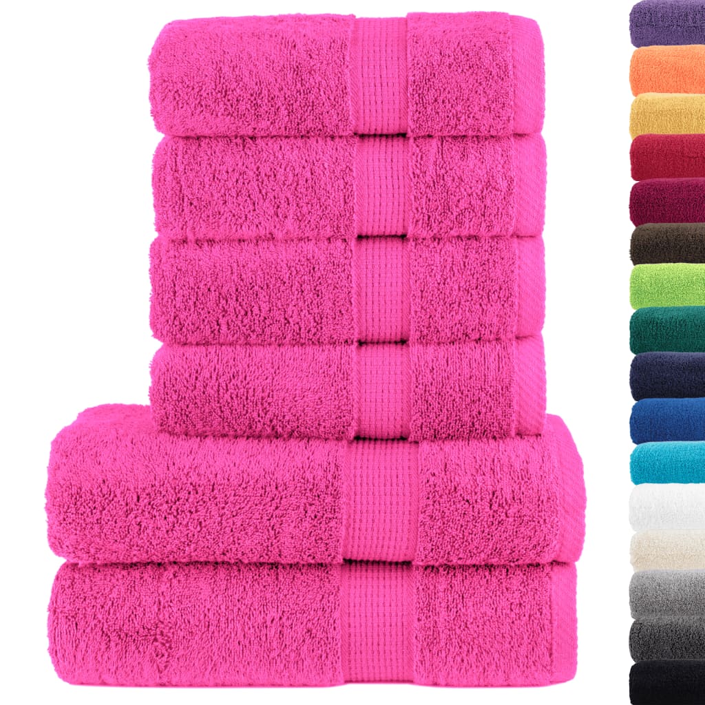 Set ASciugamani SOLUND 6 pz Rosa 600 gsm