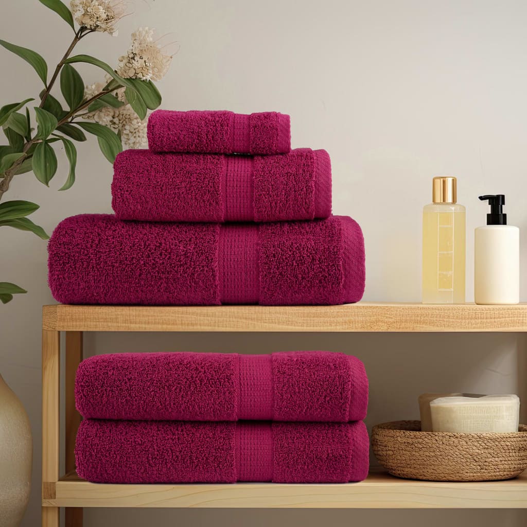 Set ASciugamani SOLUND 12 pz Bordeaux 600 gsm