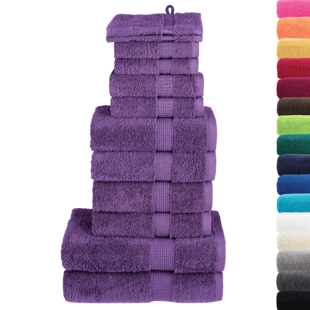 Set ASciugamani SOLUND 12 pz Viola 600 gsm