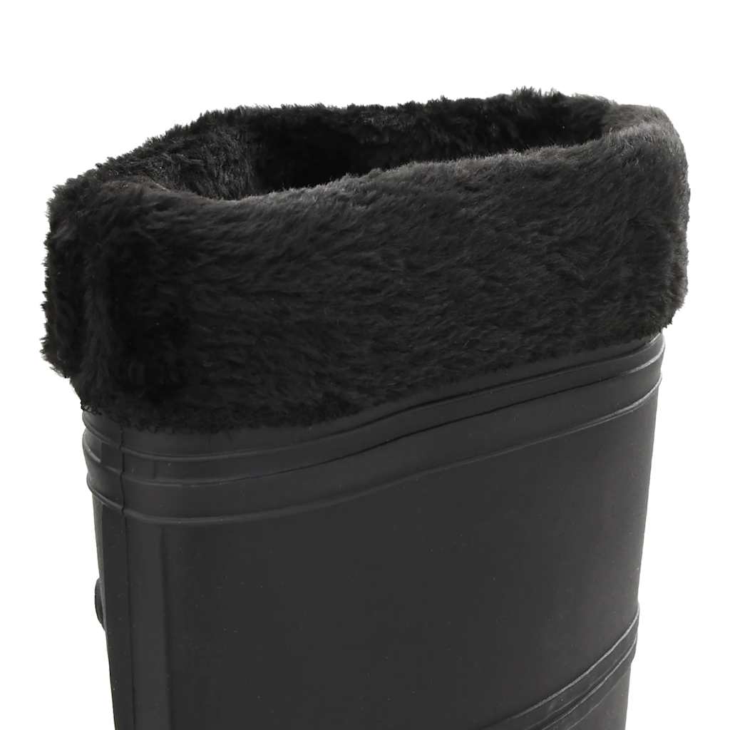 Stivali da Pioggia con Calzini Rimovibili Neri Misura 40 cm PVC