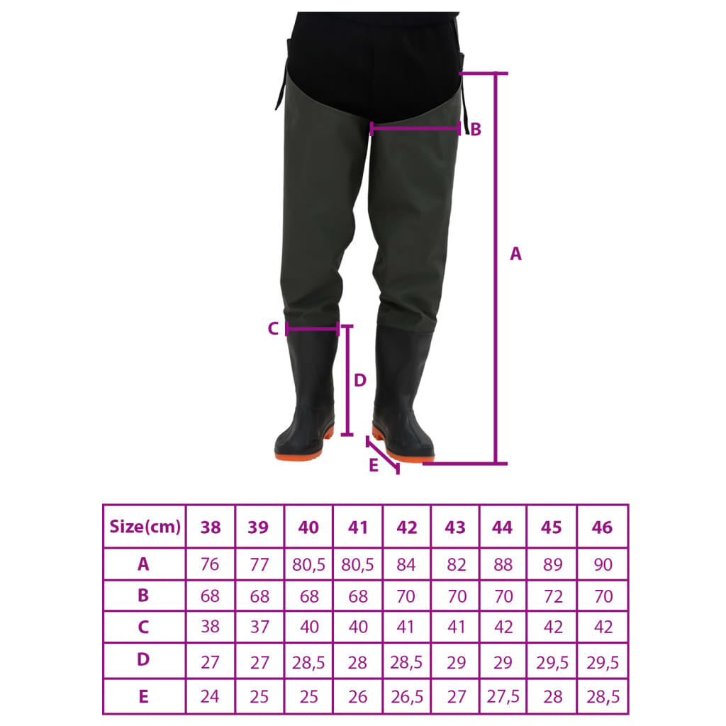 Waders Verde Scuro Misura 40