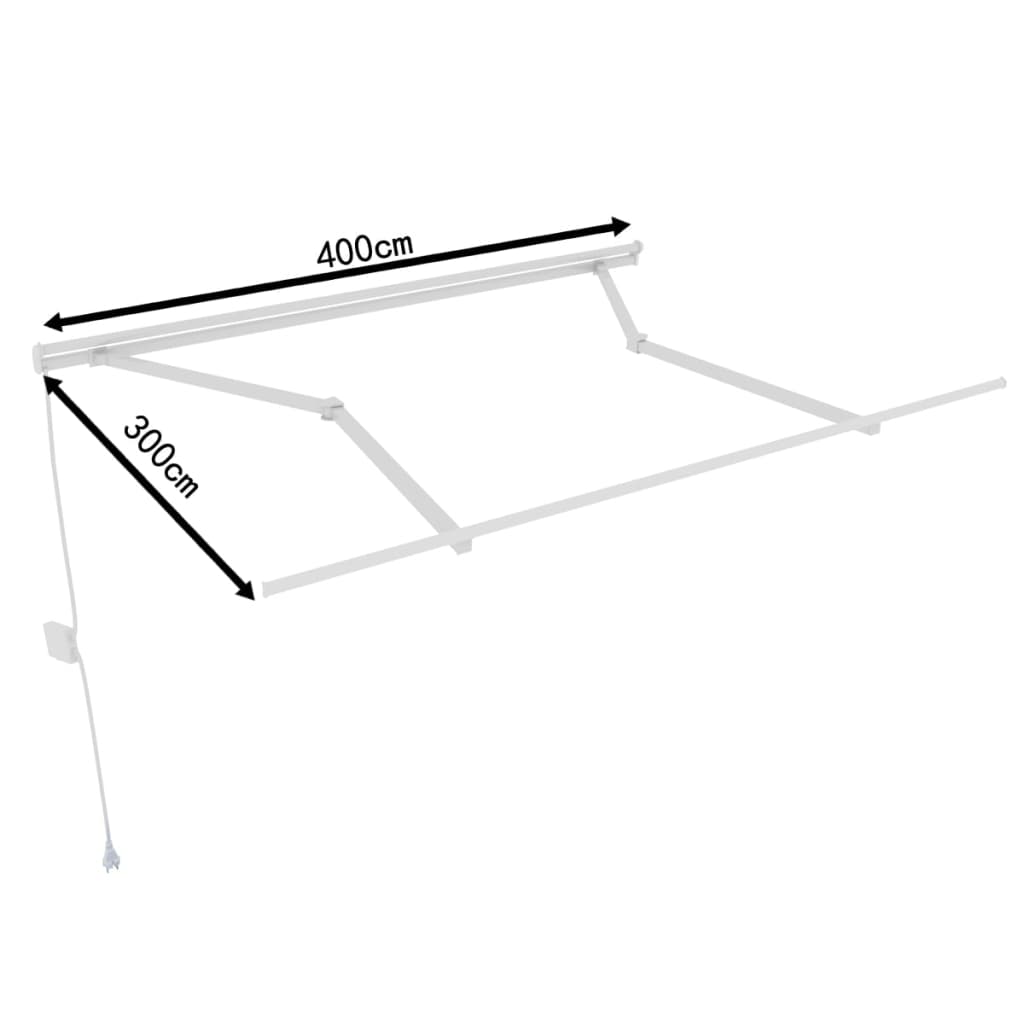 Telaio per tenda da sole in alluminio automatico roll-back 4 x 3 m