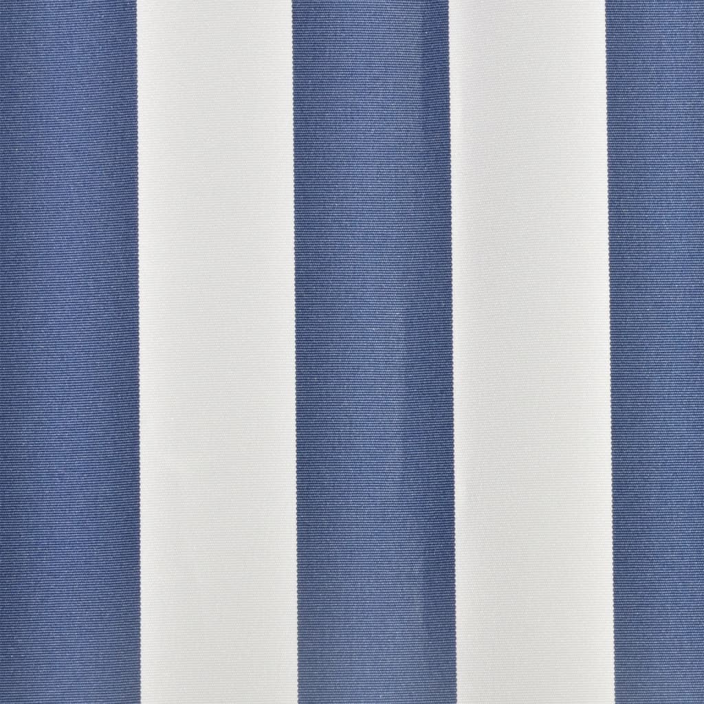 Tessuto di Ricambio per Tenda da Sole Blu e Bianco 300x250 cm Poliestere