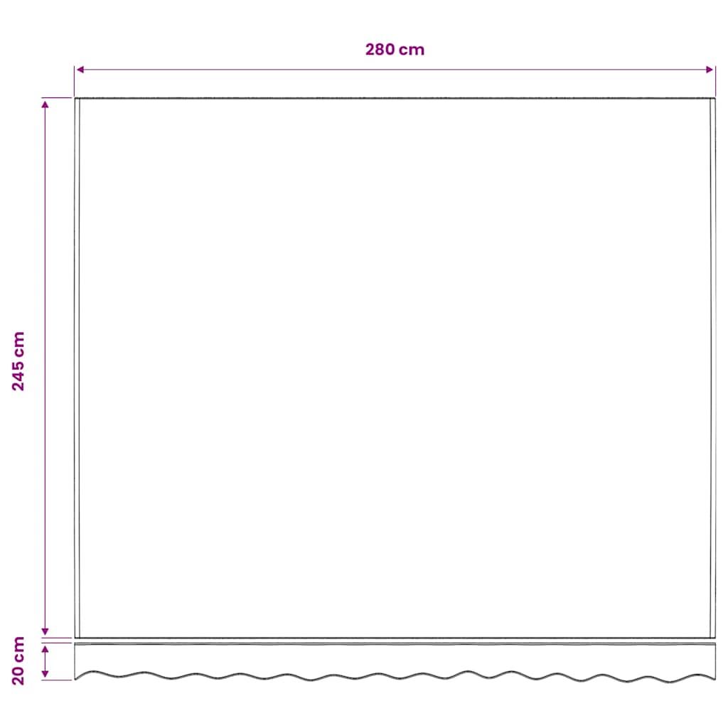 Tessuto di Ricambio per Tenda da Sole Blu e Bianco 300x250 cm Poliestere