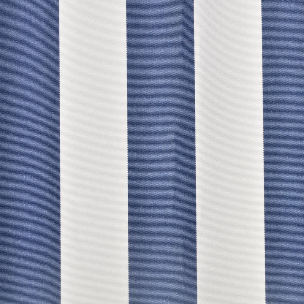 Tessuto di Ricambio per Tenda da Sole Blu e Bianco 400x300 cm Poliestere