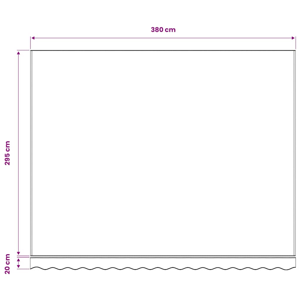 Tessuto di Ricambio per Tenda da Sole Blu e Bianco 400x300 cm Poliestere
