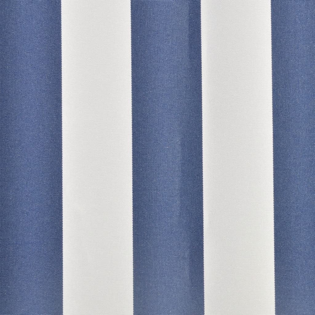 Tessuto di Ricambio per Tenda da Sole Blu e Bianco 600x300 cm Poliestere