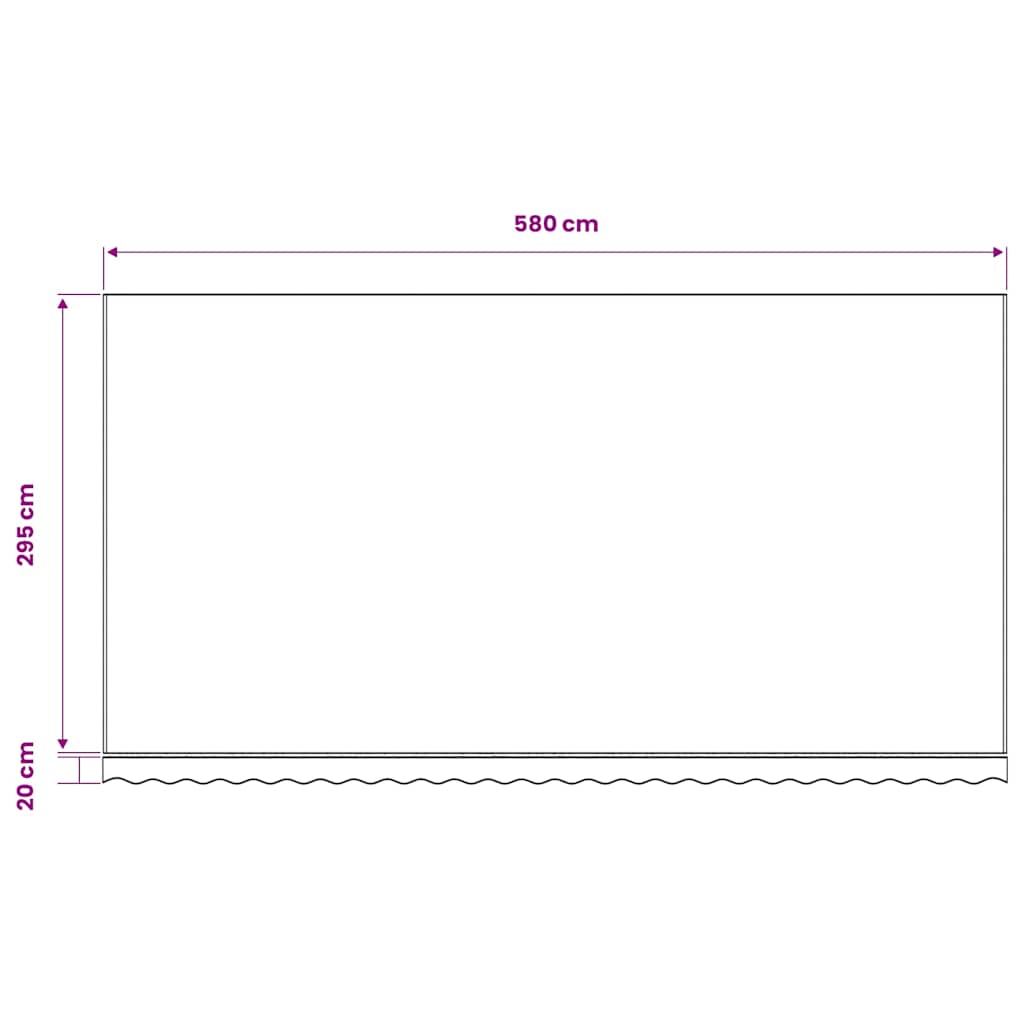 Tessuto di Ricambio per Tenda da Sole Blu e Bianco 600x300 cm Poliestere