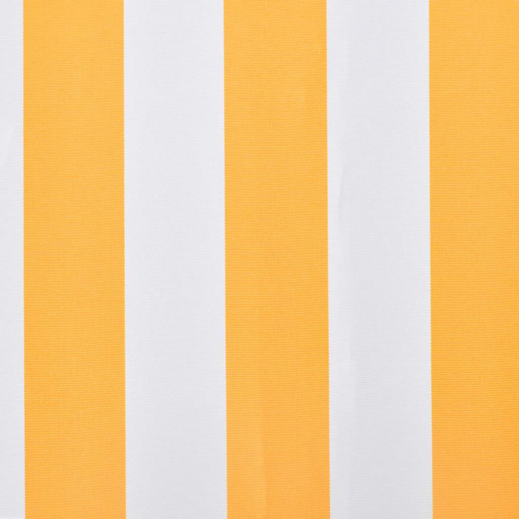 Tessuto di Ricambio per Tenda da Sole Giallo e Bianco 300x250 cm Poliestere