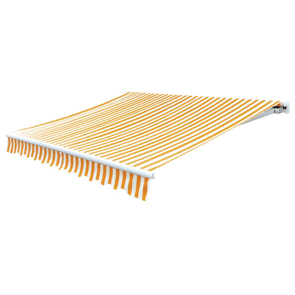 Tessuto di Ricambio per Tenda da Sole Giallo e Bianco 600x300 cm Poliestere