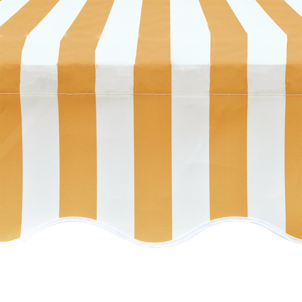 Tessuto di Ricambio per Tenda da Sole Giallo e Bianco 600x300 cm Poliestere
