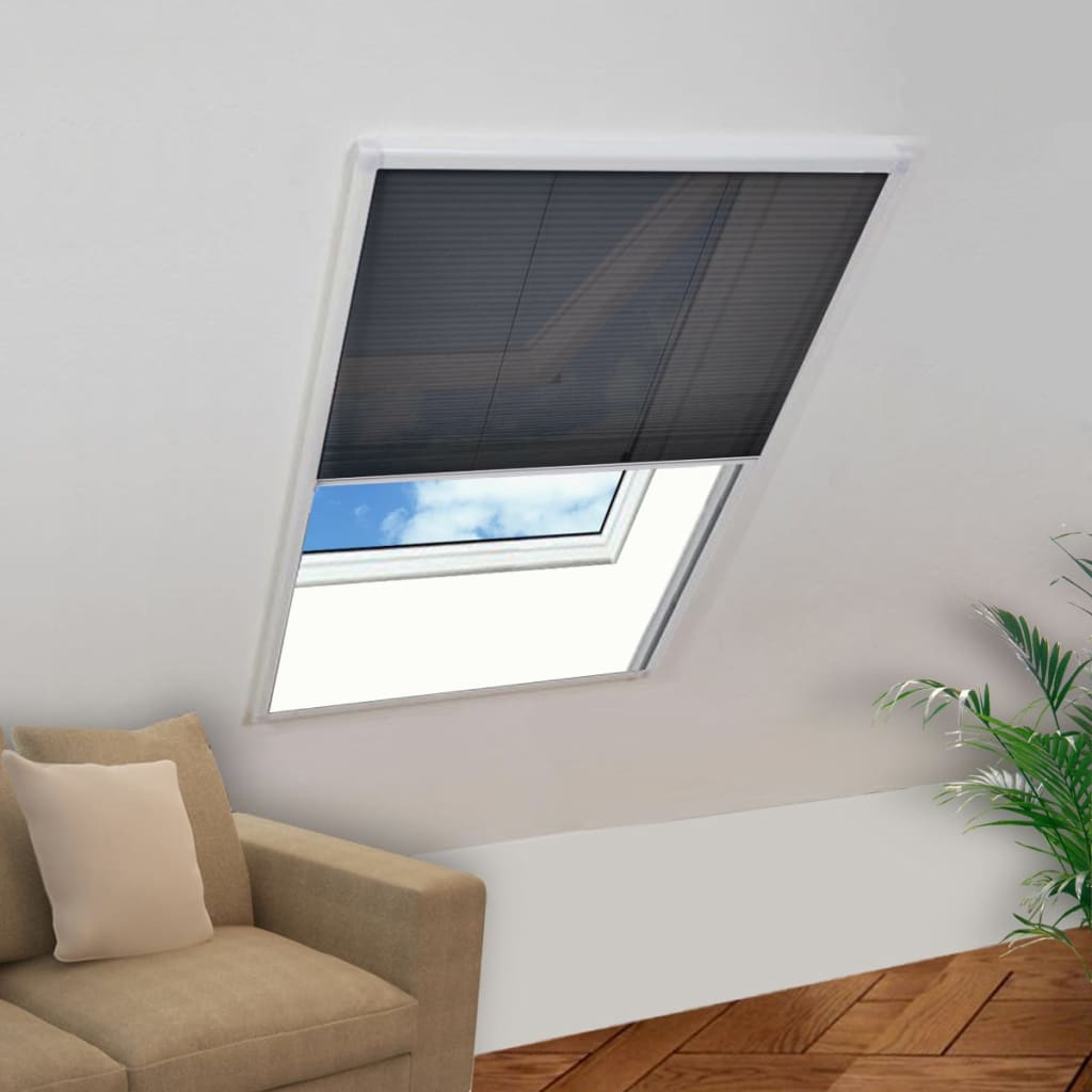 Tenda Antiinsetti Plissettata da Finestra 110 x 160 cm