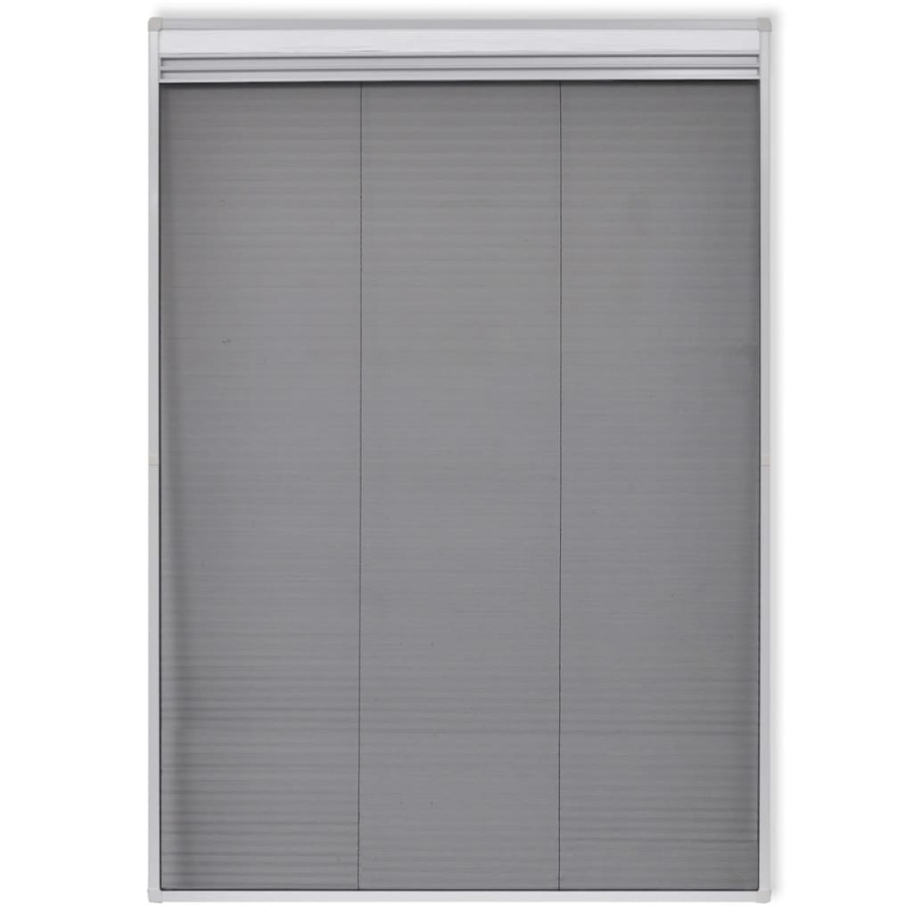 Finestra per Insetti Finestra Plisse 160 x 80 cm in Alluminio con Ombra