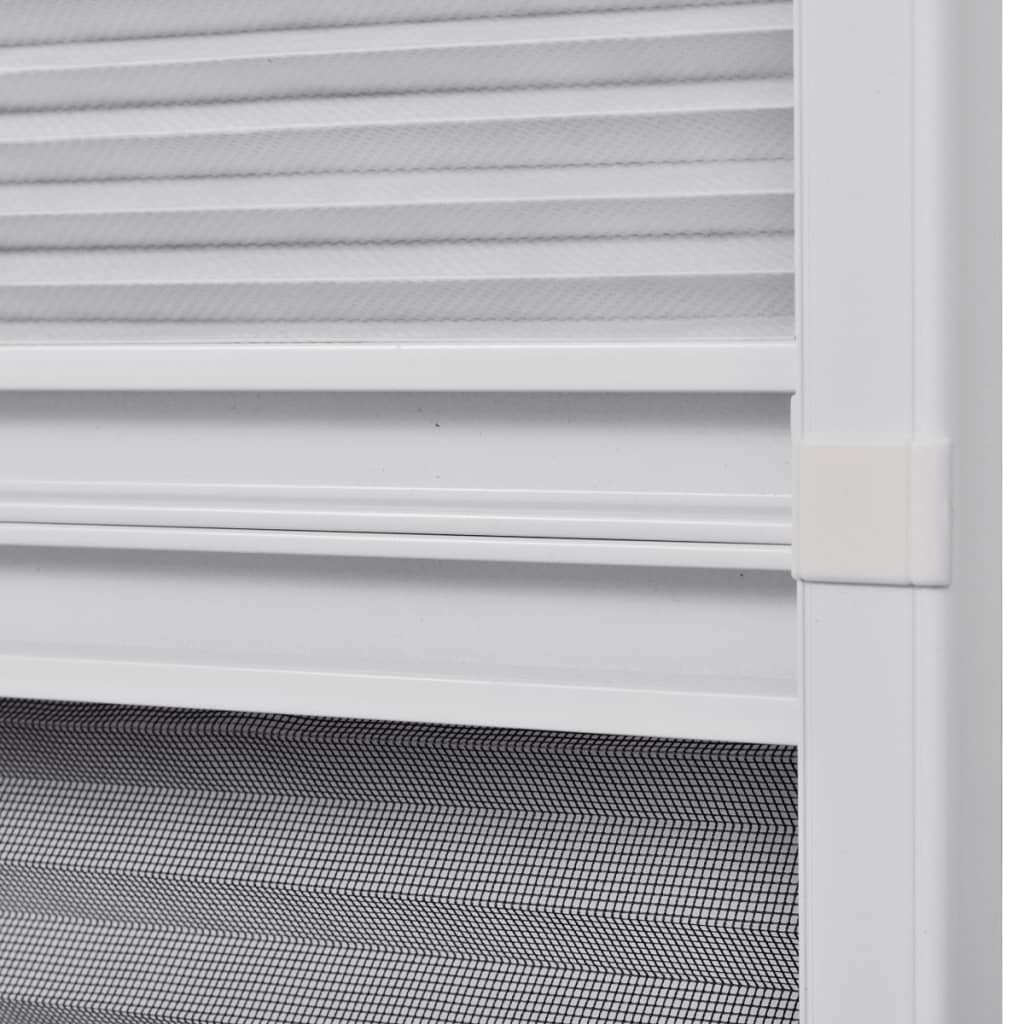 Finestra per Insetti Finestra Plisse 160 x 80 cm in Alluminio con Ombra
